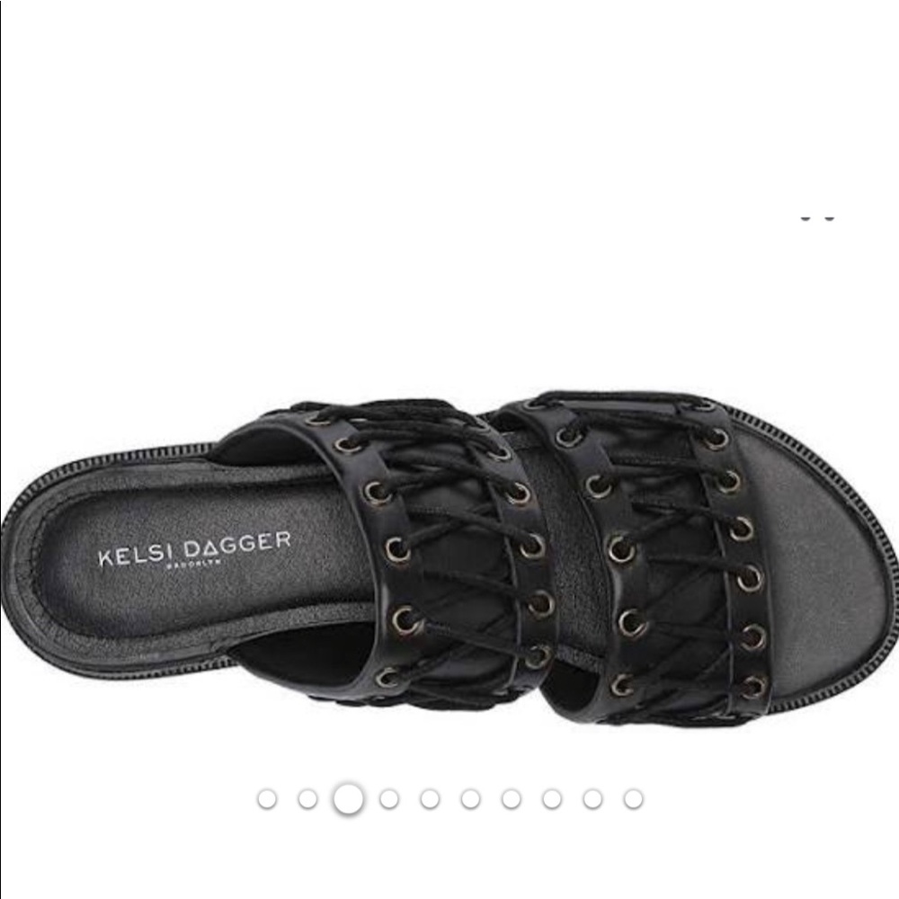 KELSI DAGGER BROOKLYN SANDAL BLACK LEATHER # 7.5 - Picture 7 of 9